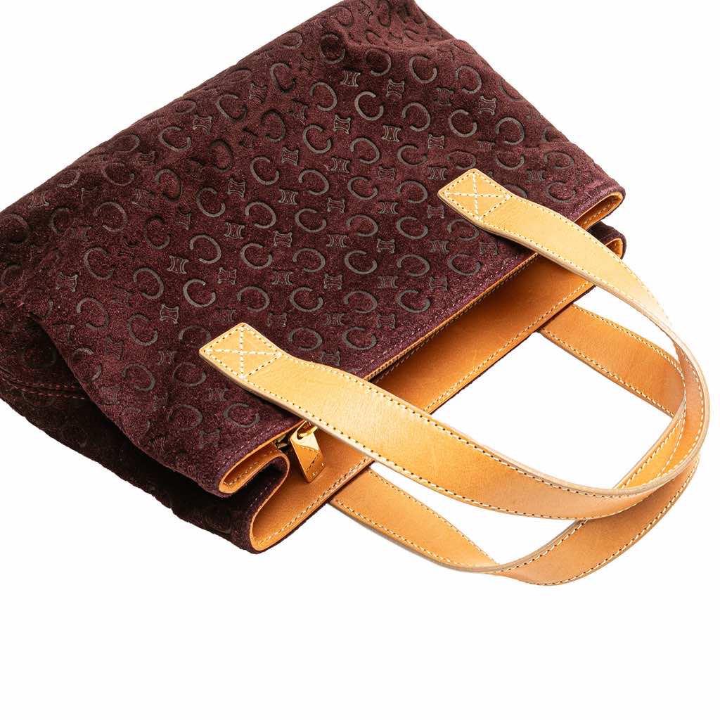 Celine C Macadam Suede Handbag - Image 12