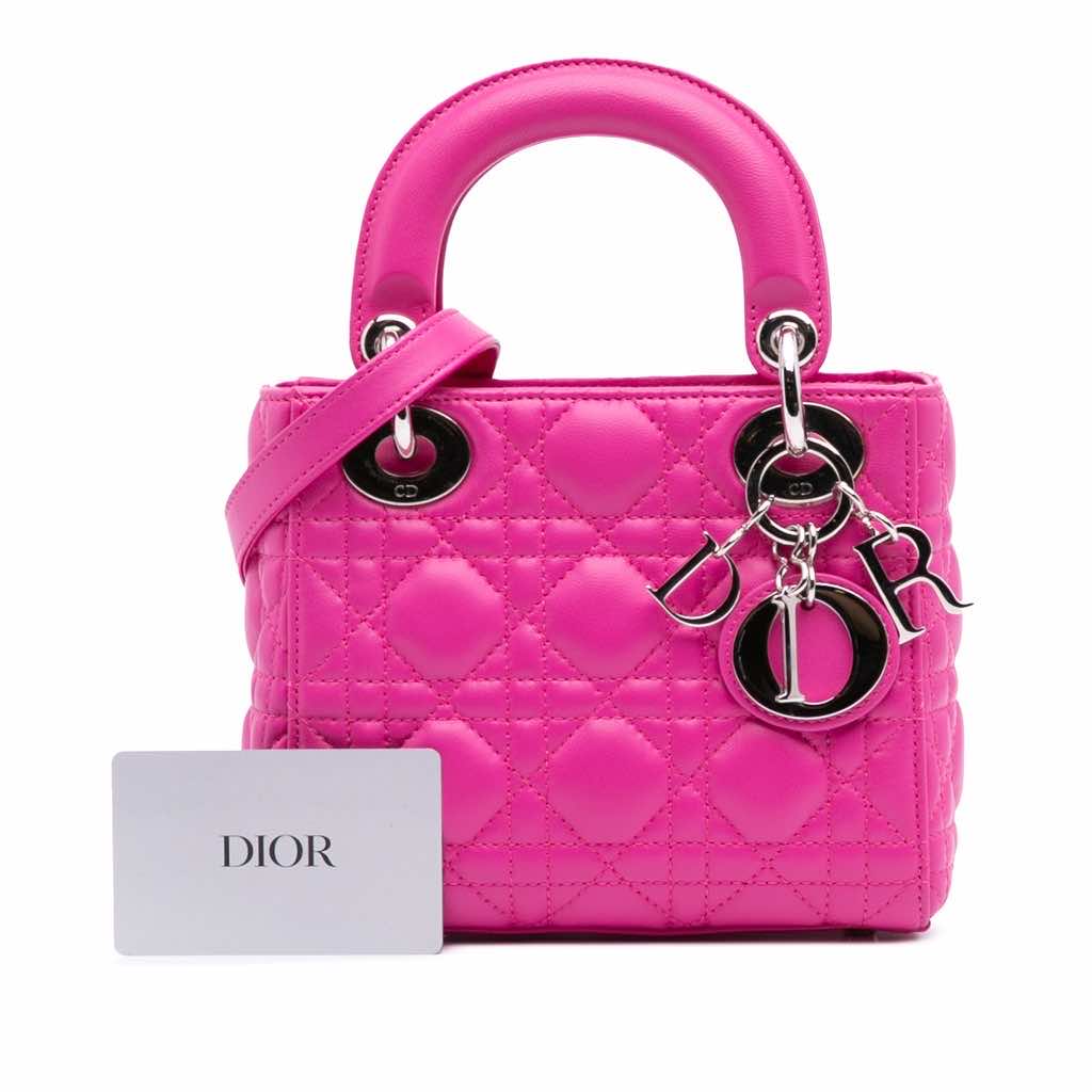 Dior Mini Lambskin Cannage Lady Dior - Image 14