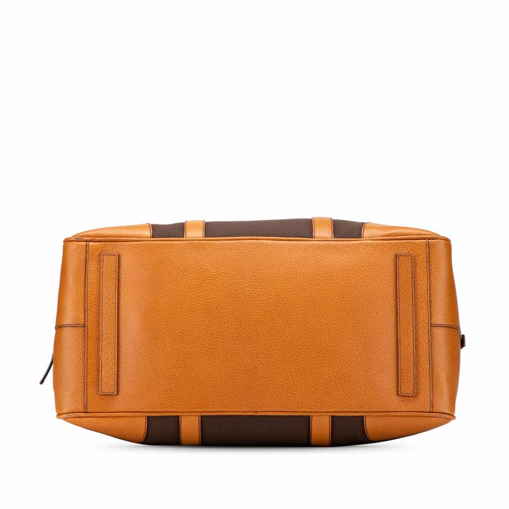 Prada Cinghiale Trimmed Canvas Canapa Travel Bag - 3