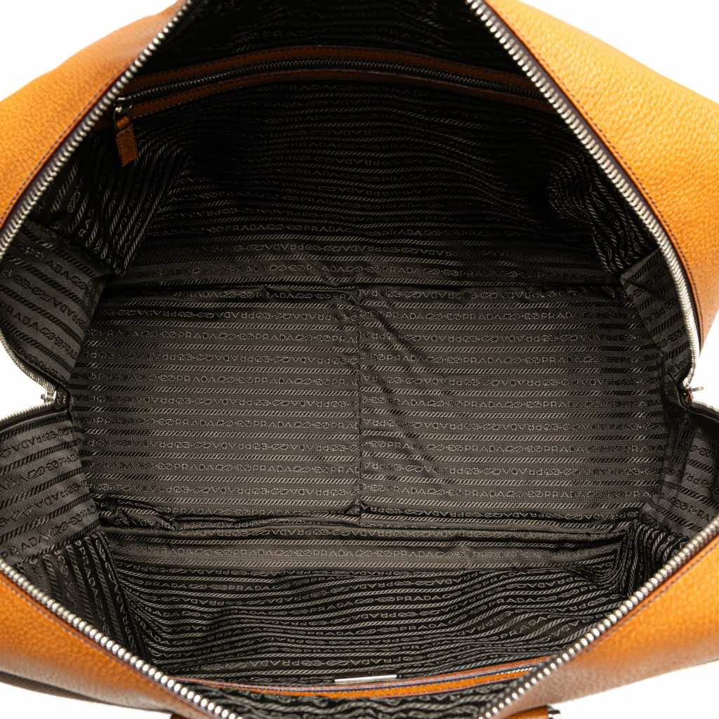 Prada Cinghiale Trimmed Canvas Canapa Travel Bag - 4