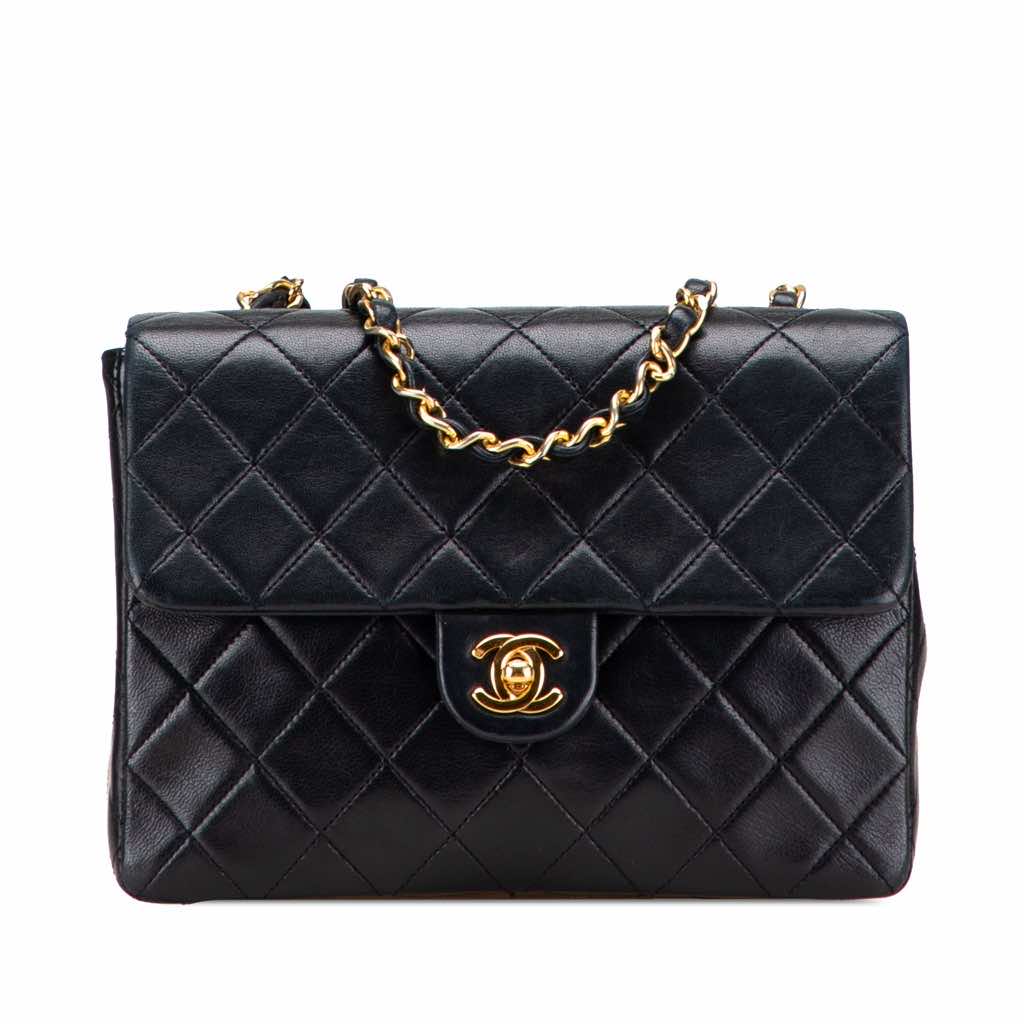 Chanel Mini Square Quilted Lambskin Single Flap