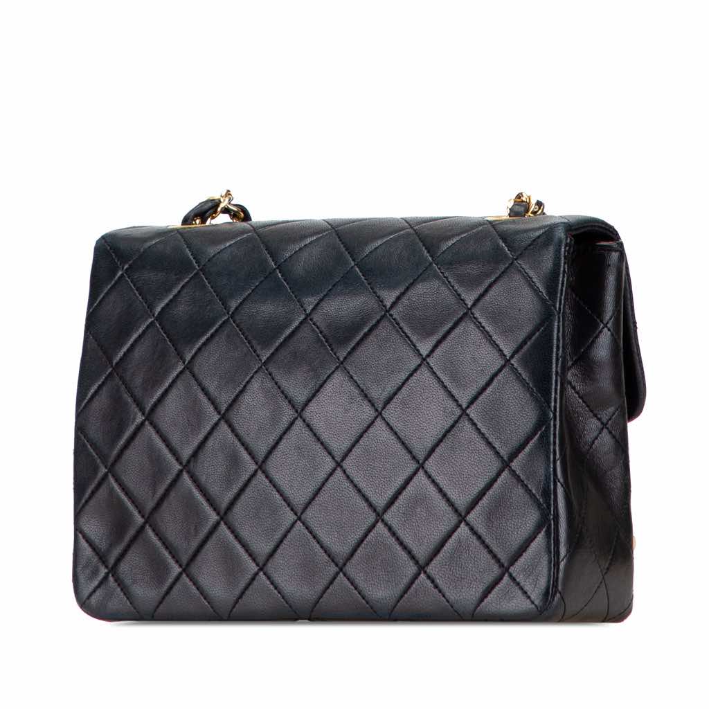 Chanel Mini Square Quilted Lambskin Single Flap - Back view
