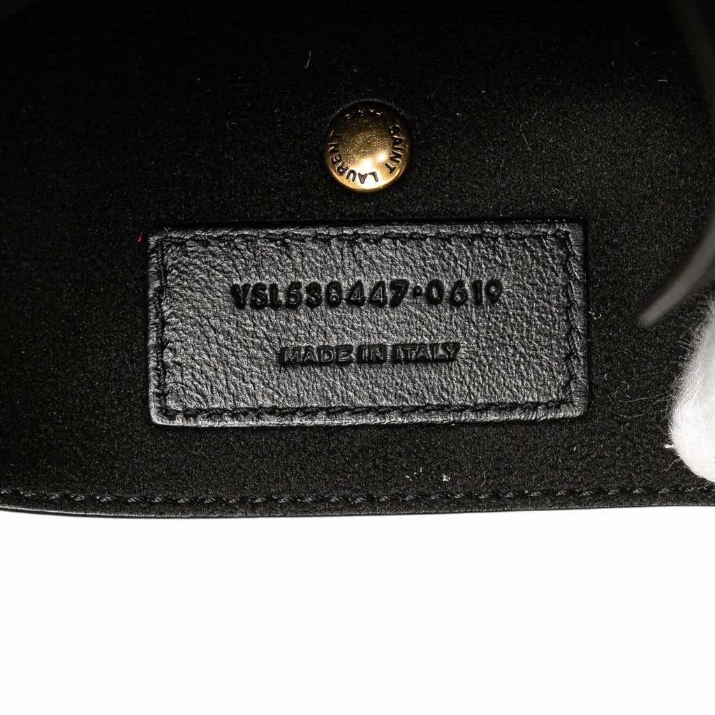 Saint Laurent Small Metallic Lambskin Teddy Bucket Bag - 5