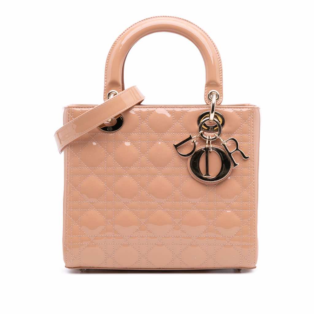 Dior Medium Patent Cannage Lady Dior