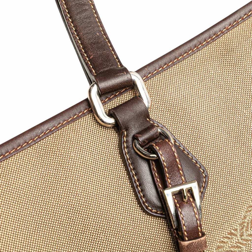 Prada Leather Trimmed Canvas Canapa Logo Satchel - Image 11