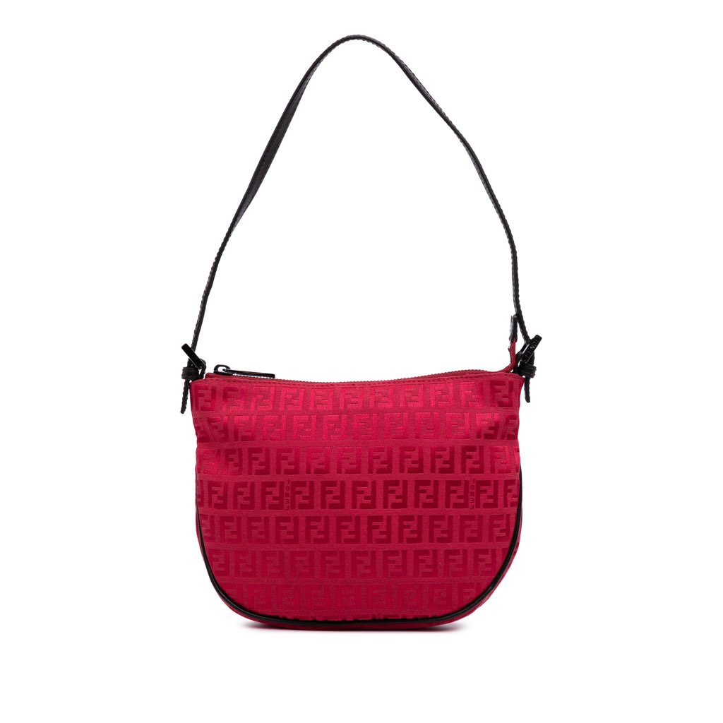Fendi Zucchino Canvas Shoulder Bag