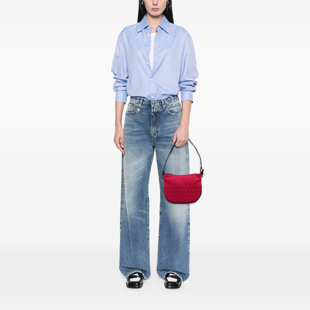 Fendi Zucchino Canvas Shoulder Bag - Image 14