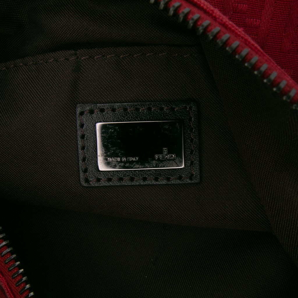 Fendi Zucchino Canvas Shoulder Bag - Side view