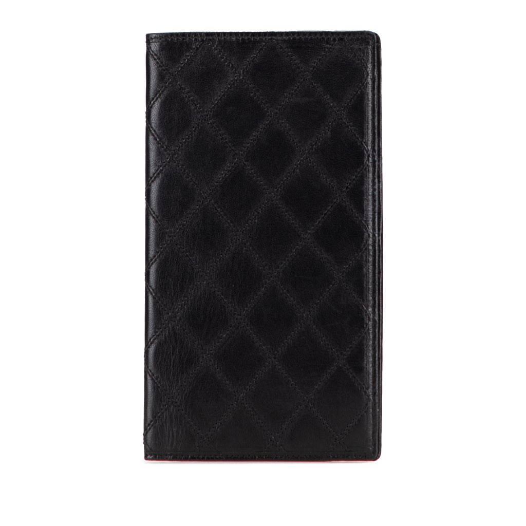 Chanel Double Stitched Lambskin Long Bill Wallet