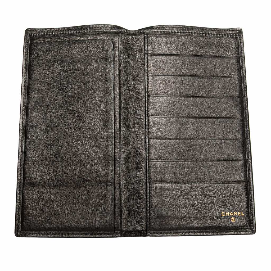 Chanel Double Stitched Lambskin Long Bill Wallet - 4