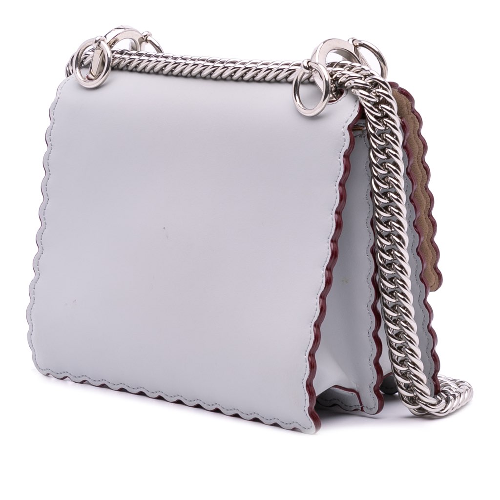 Fendi Small Leather Studded Scalloped Kan I - Back view