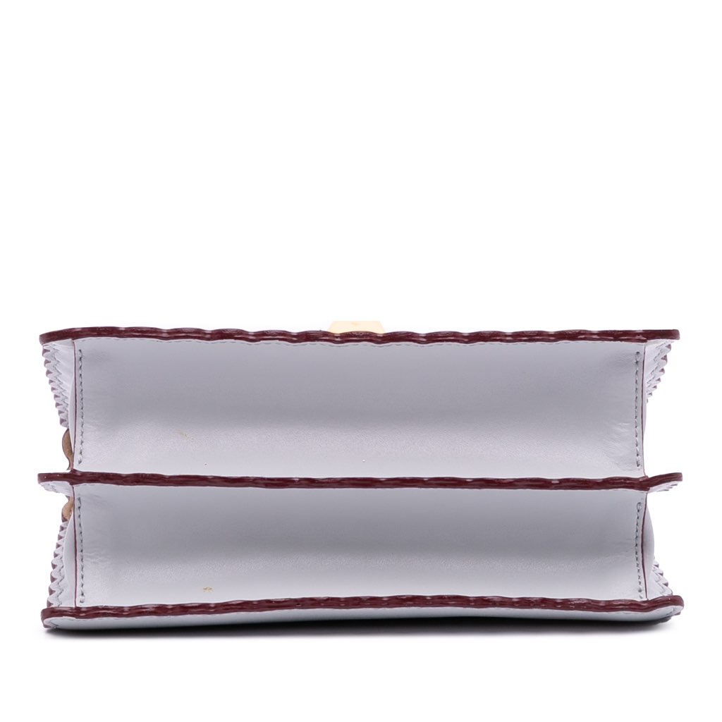 Fendi Small Leather Studded Scalloped Kan I - Image 6