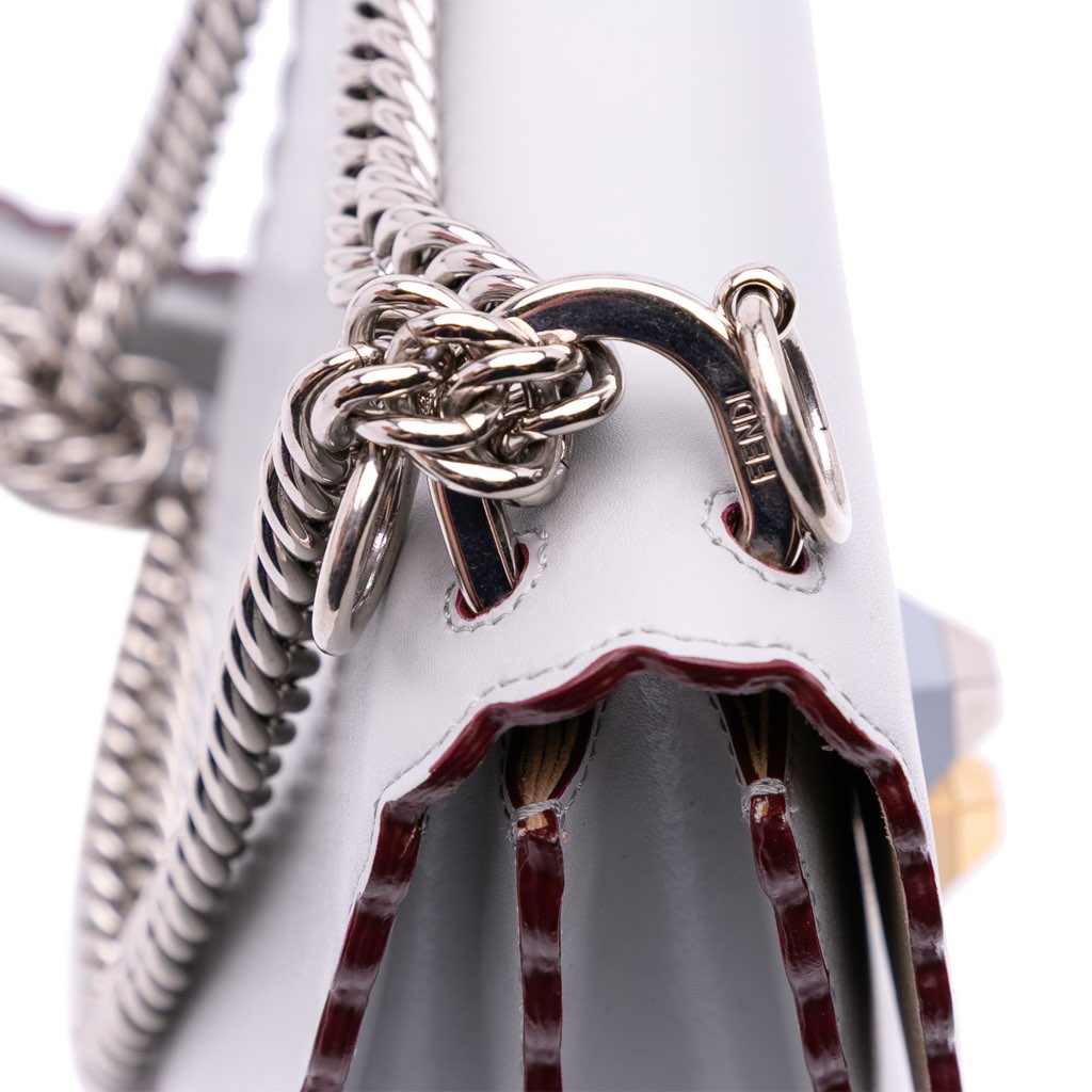 Fendi Small Leather Studded Scalloped Kan I - Detail 1