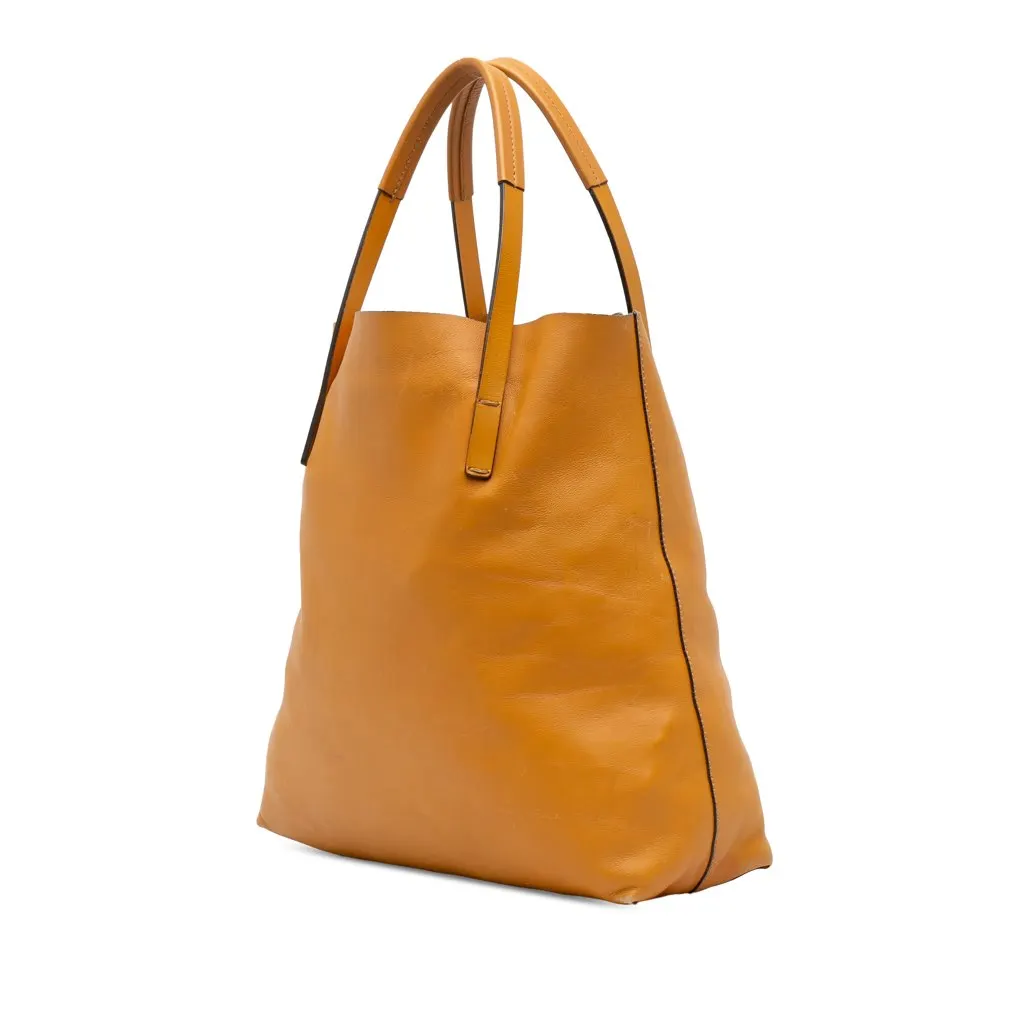 Gucci Small Leather Horsebit Park Avenue Tote Yellow Leather Good - Back View