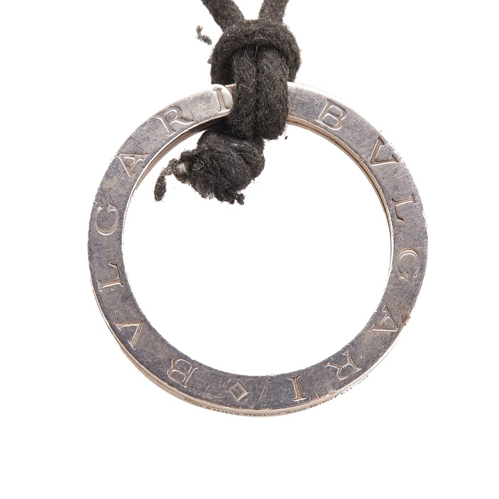 Bvlgari Silver Plated Save the Children Pendant Cord Necklace - Image 6