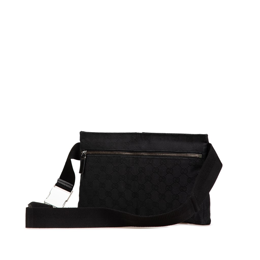 Gucci GG Canvas Double Pocket Belt Bag - 2