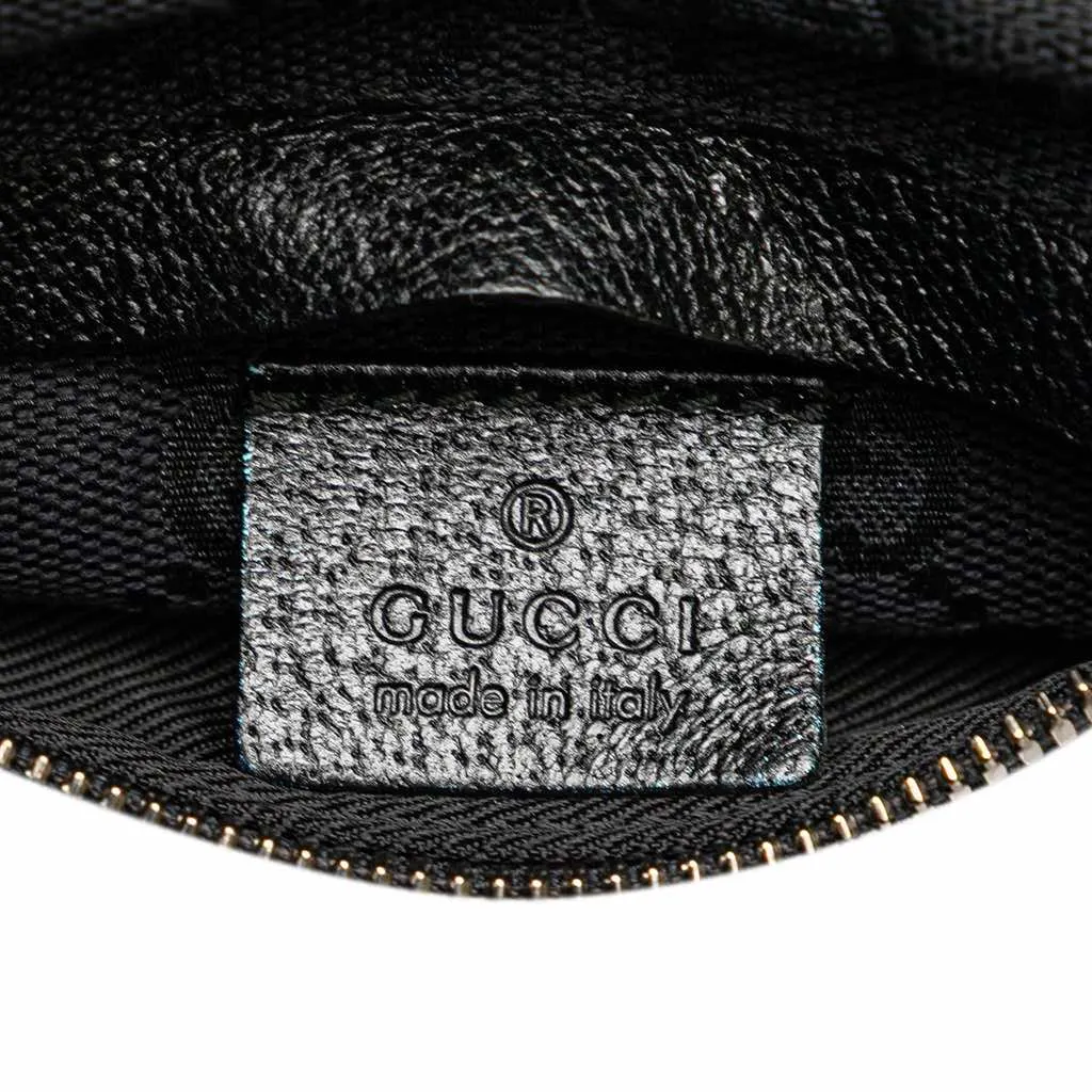 Gucci GG Canvas Double Pocket Belt Bag Black Canvas Good - Box View
