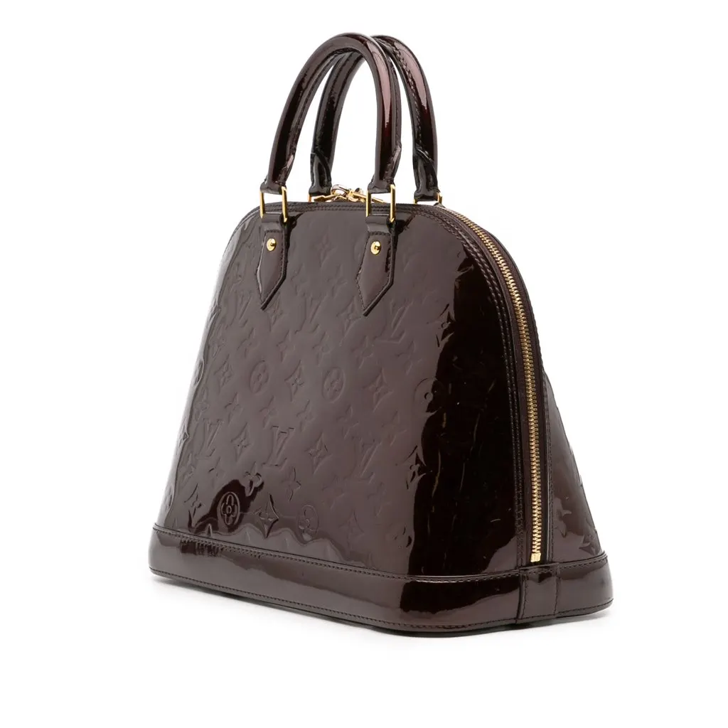 Louis Vuitton Monogram Vernis Alma PM Purple Leather Good - Back View