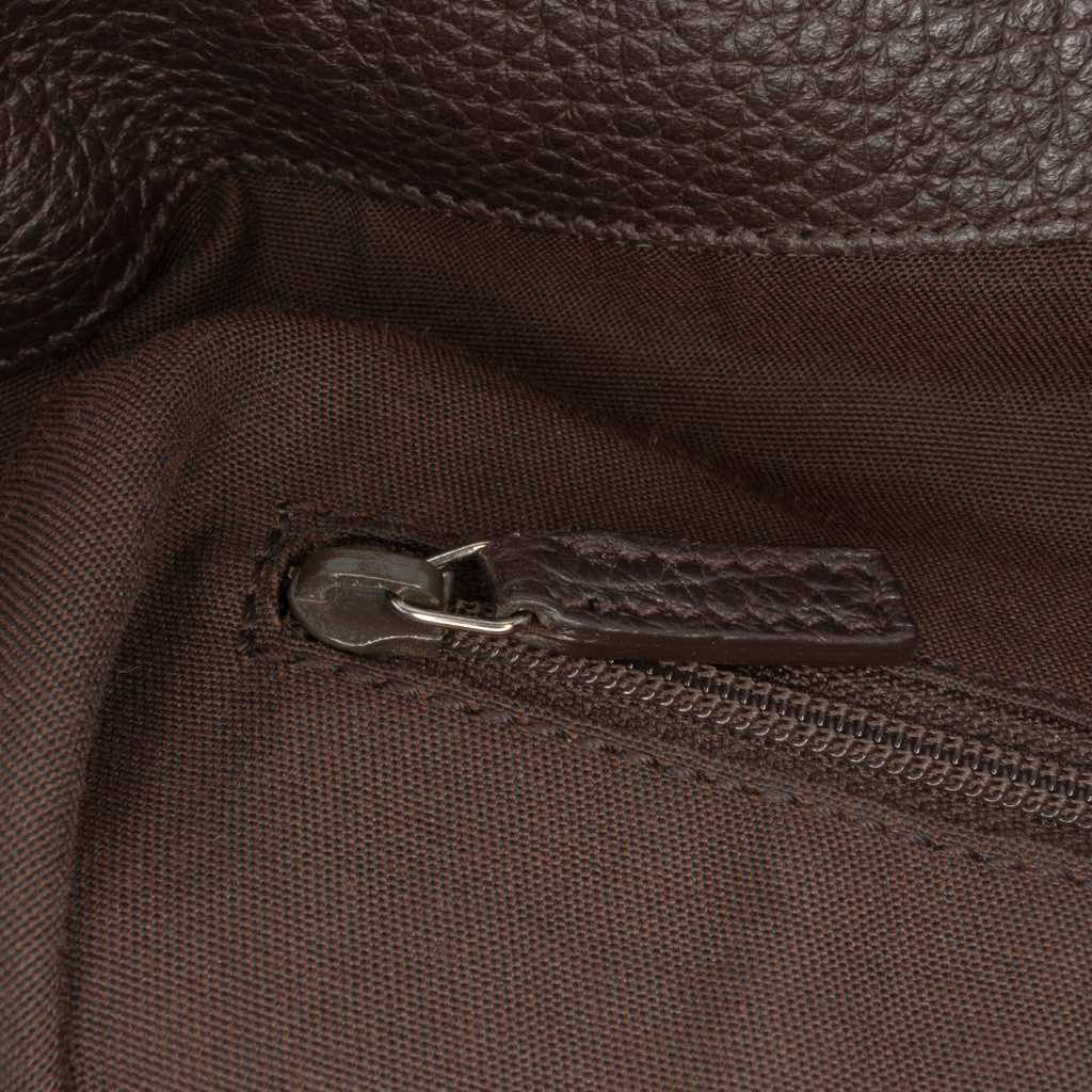 Gucci Large Pebbled Calfskin Bamboo Bar Tote - Detail 2