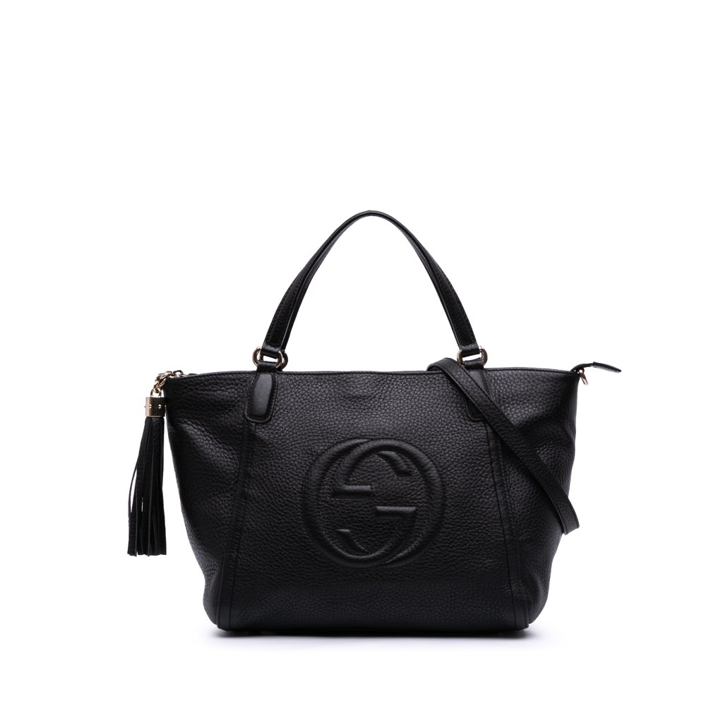 Gucci Small Pebbled Leather Soho Cellarius Satchel