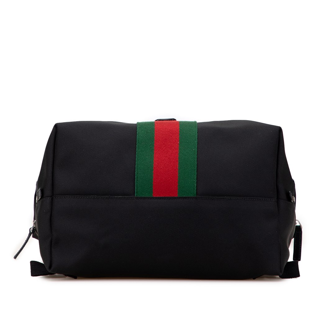 Gucci Canvas Techno Web Fold Over Backpack - Image 6