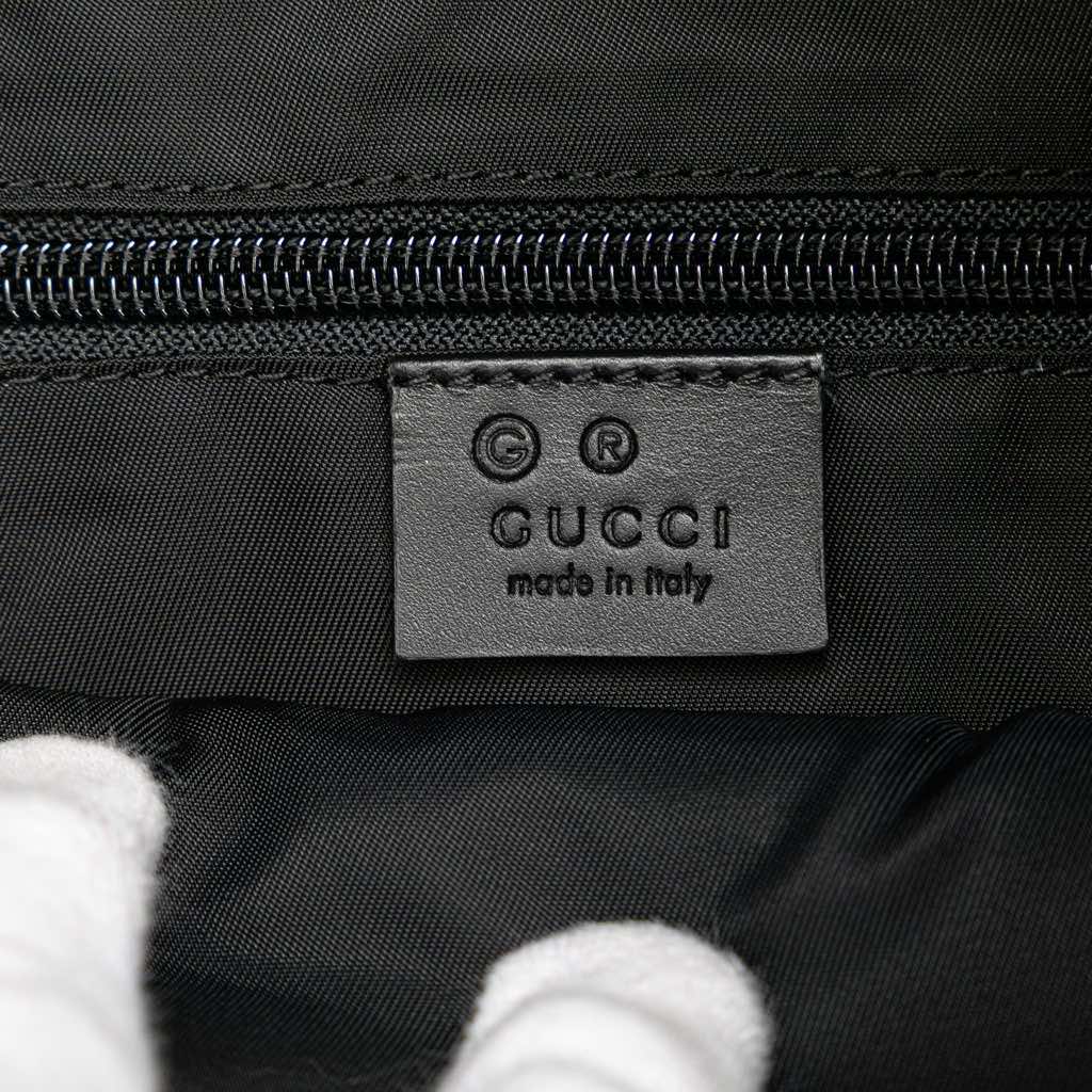 Gucci Canvas Techno Web Fold Over Backpack - Side view