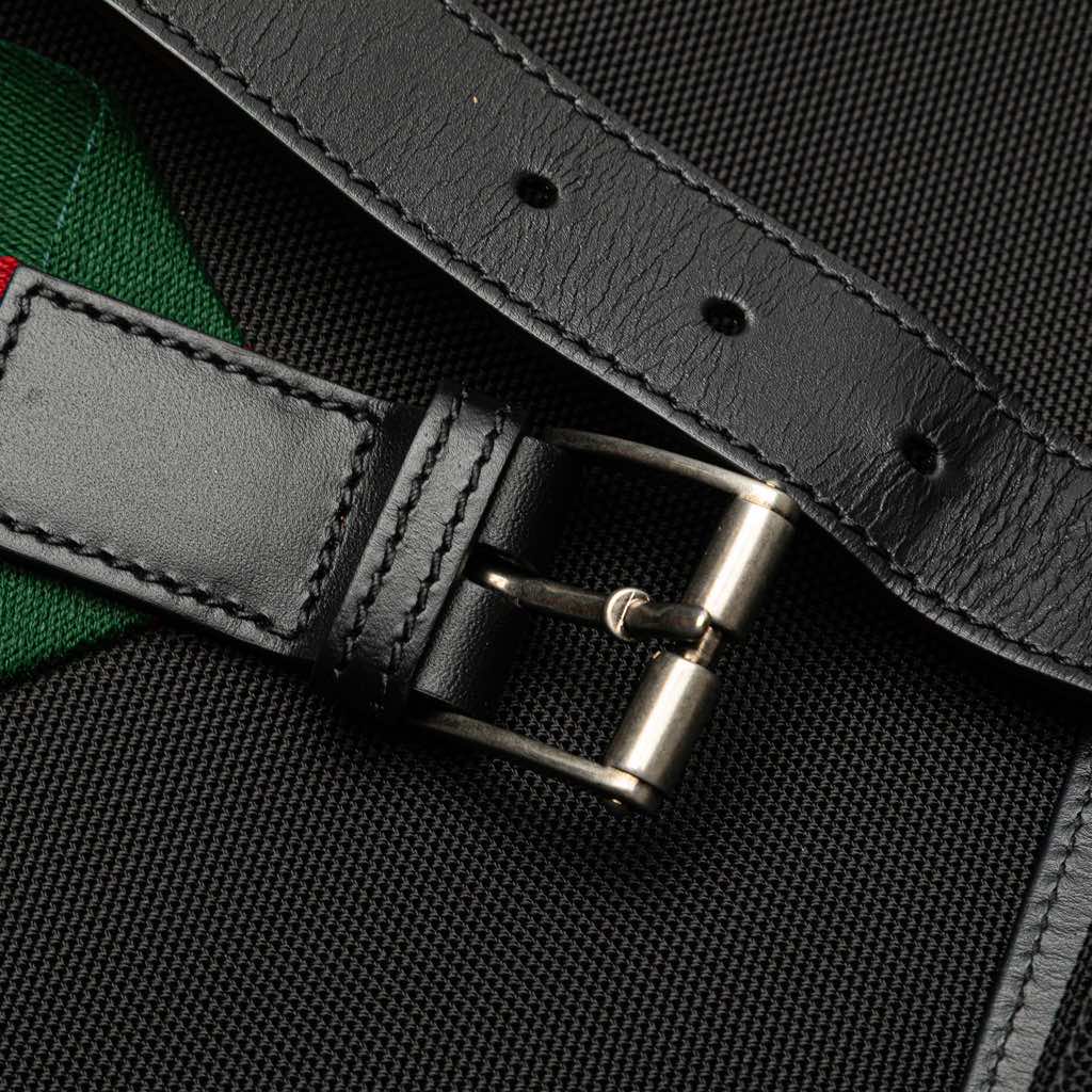 Gucci Canvas Techno Web Fold Over Backpack - Image 12