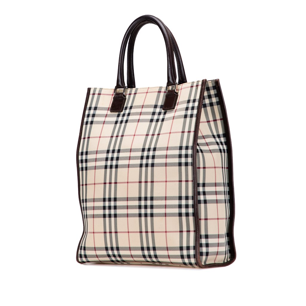 Burberry House Check Canvas Tote - Back view