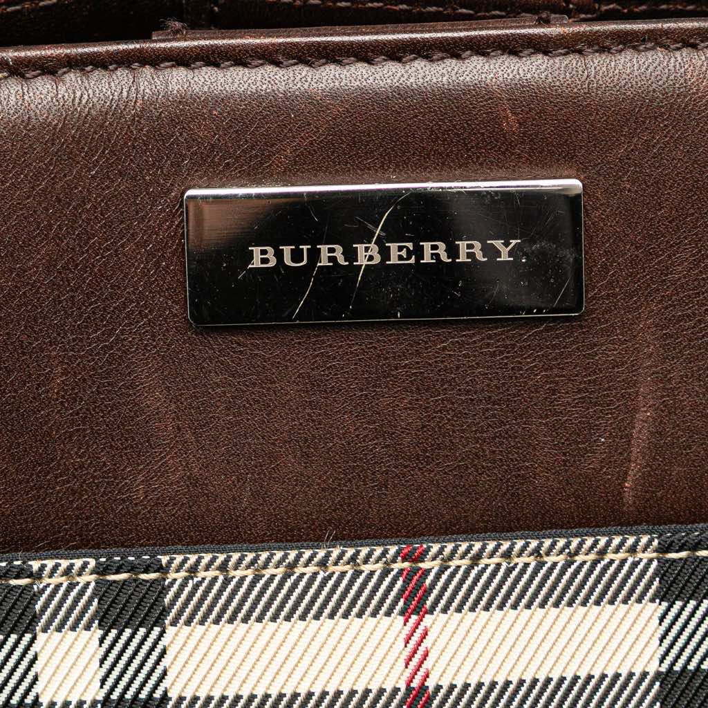 Burberry House Check Canvas Tote - Side view
