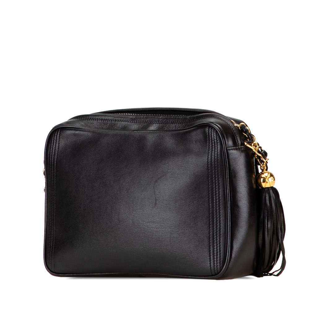 Chanel CC Quilted Lambskin Tassel Stitched Flap Crossbody - 2