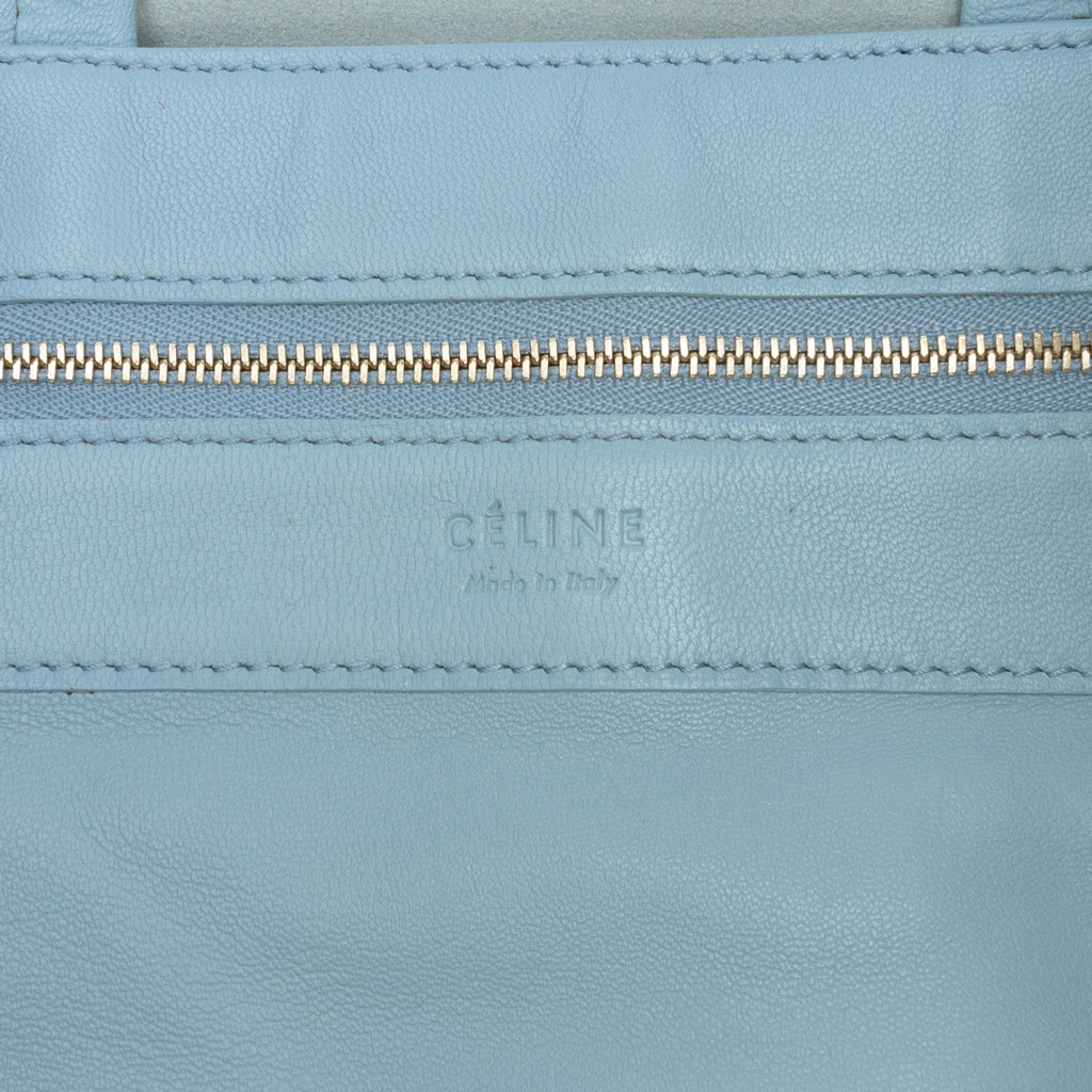 Celine Bicolor Leather Vertical Cabas Tote - Side view