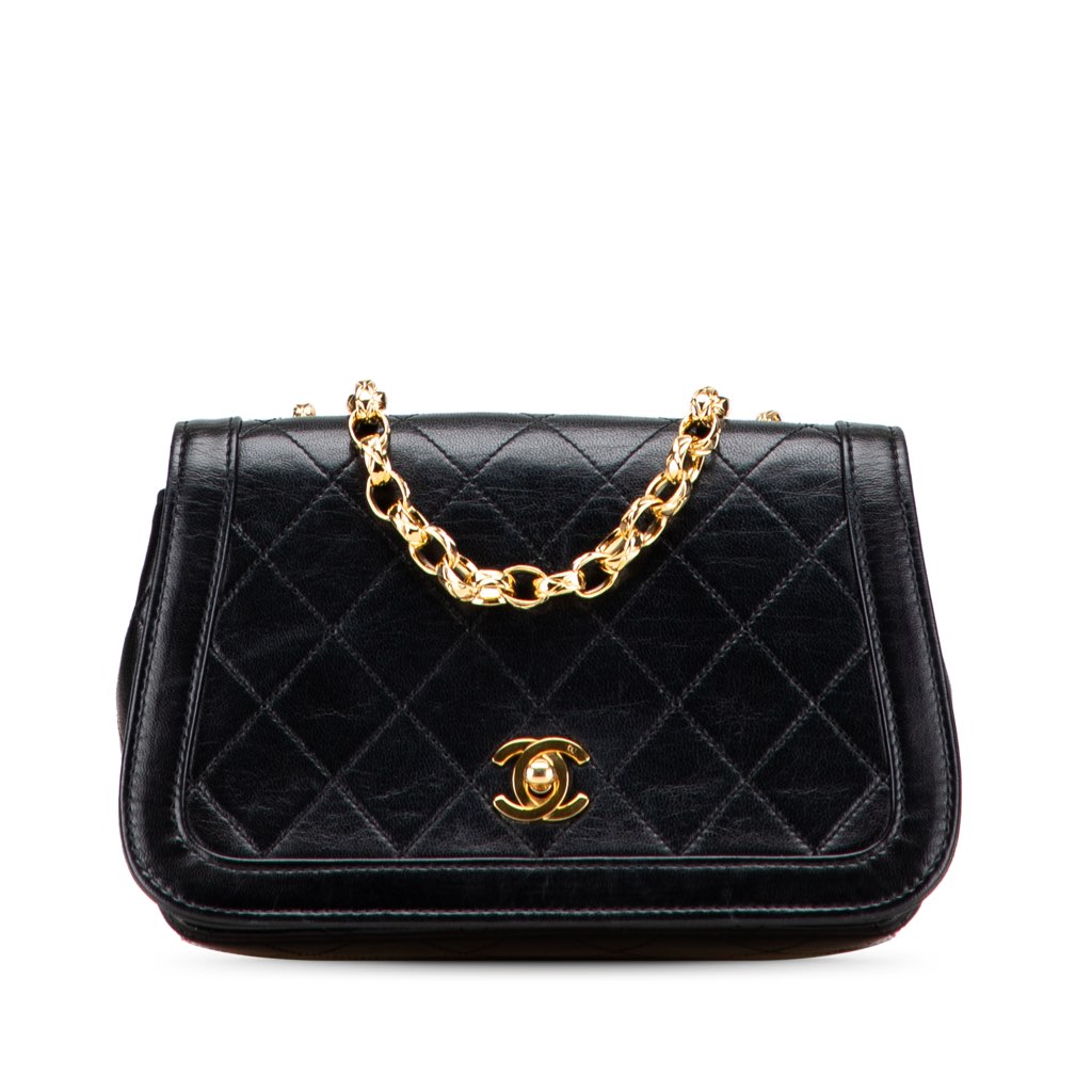 Chanel CC Quilted Lambskin Bijoux Chain Curved Full Flap