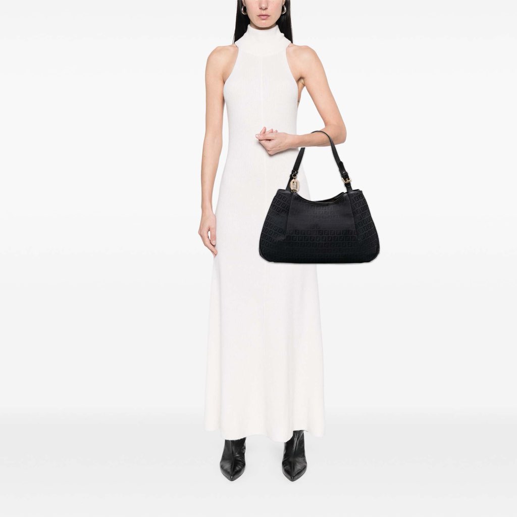 Fendi Zucchino Canvas Shoulder Bag - Image 13