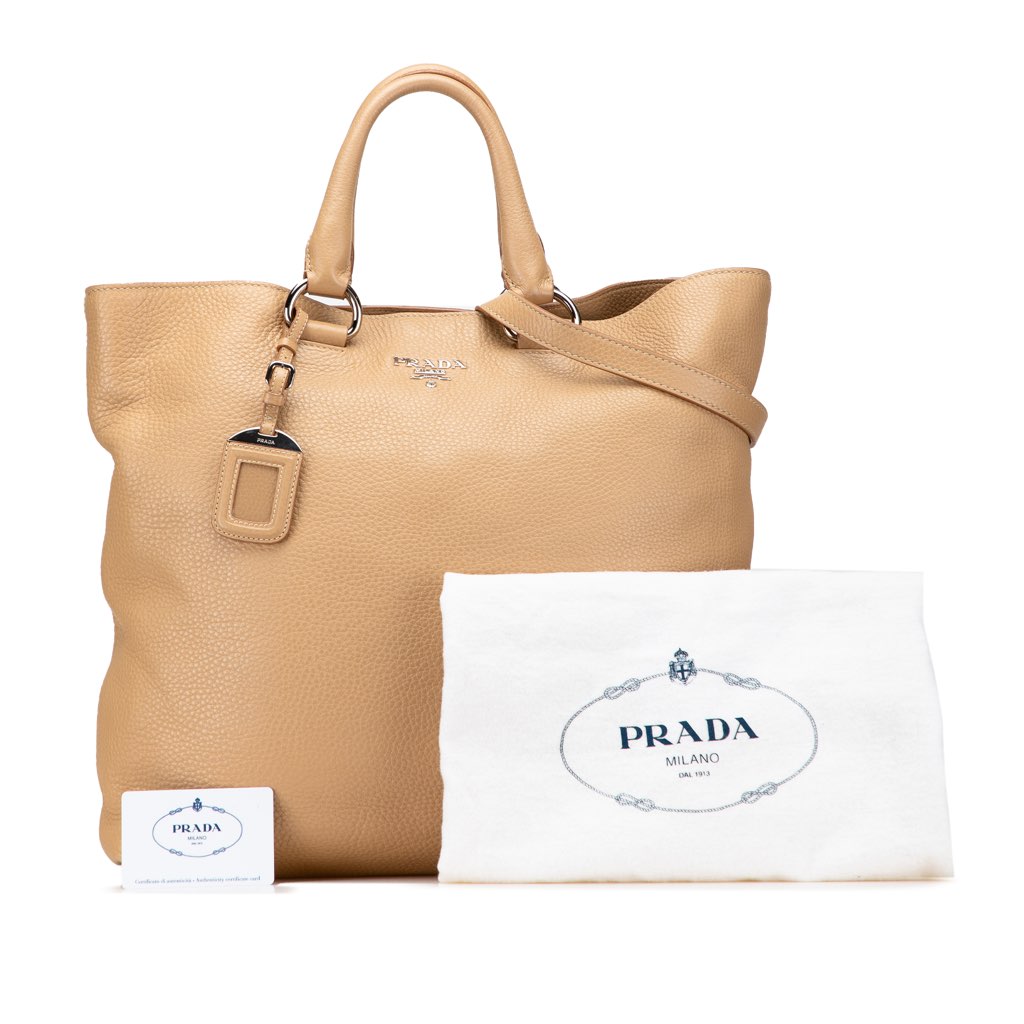 Prada Vitello Daino Open Convertible Tote - Image 12