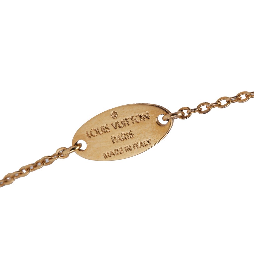 Louis Vuitton Gold Plated Nanogram Pendant Necklace - 3