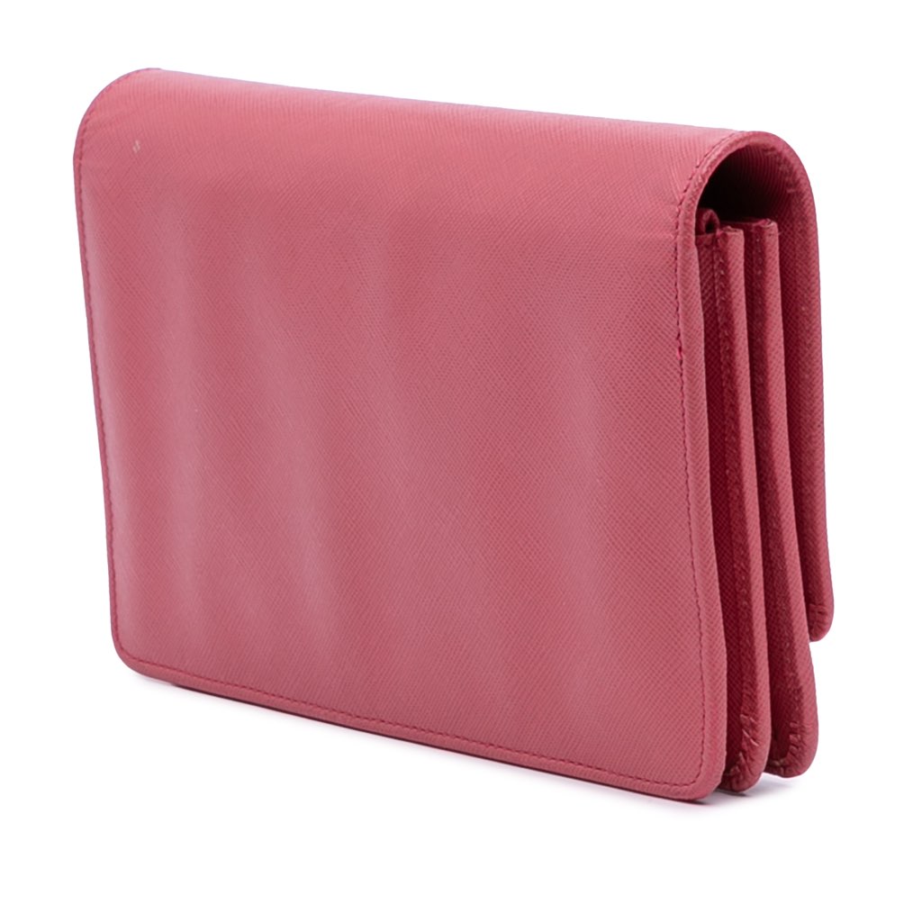 Prada Saffiano Wallet on Strap - Back view