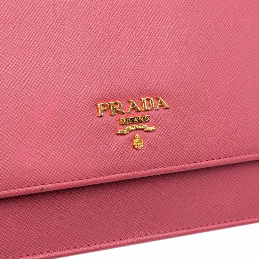 Prada Saffiano Wallet on Strap - Detail 1