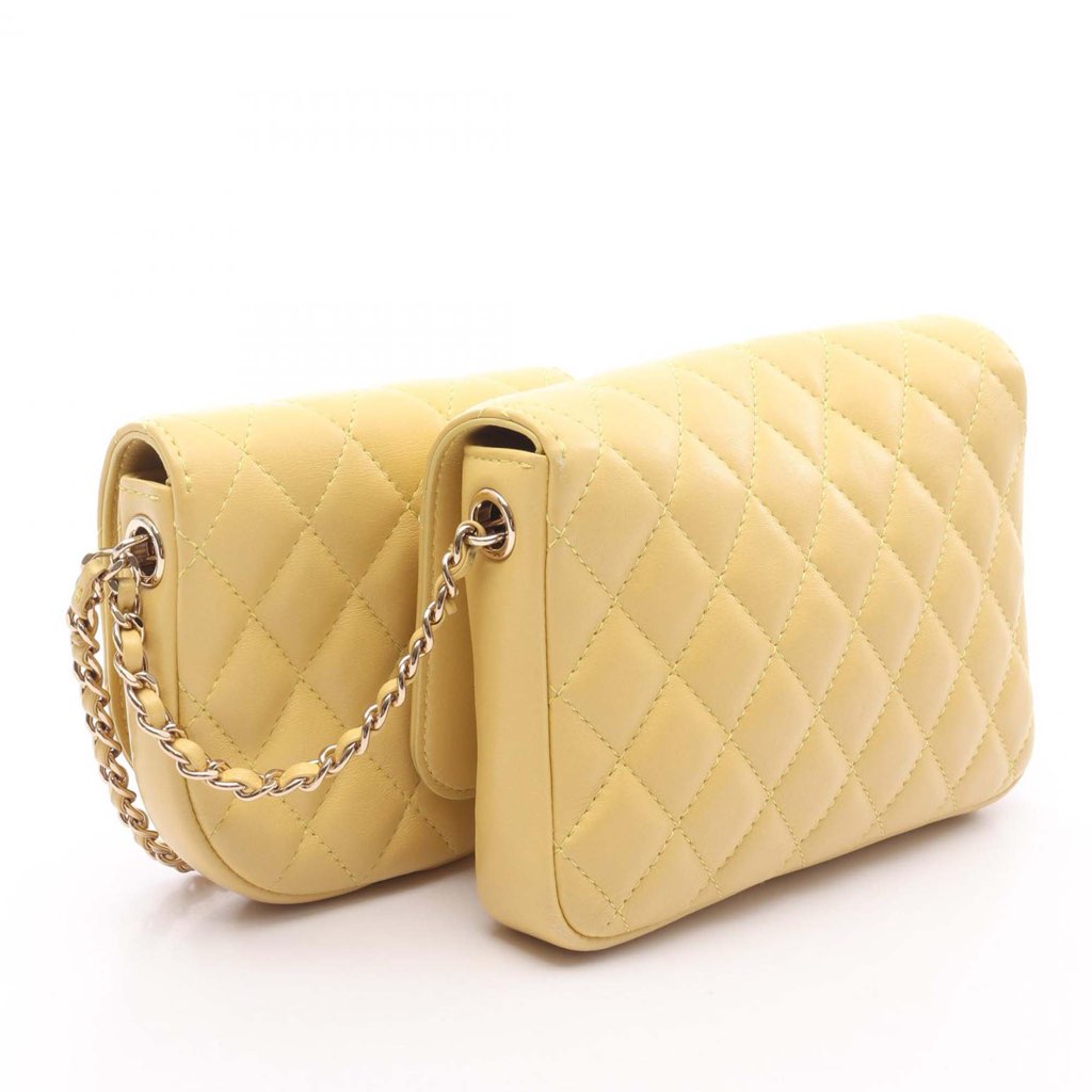 Chanel Quilted Lambskin Side Packs Flap - Back view