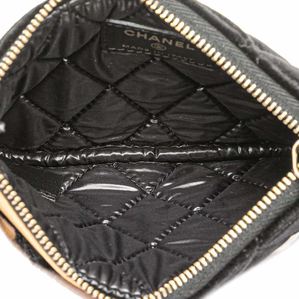 Chanel CC Quilted Velvet Camellia Pouch - 4