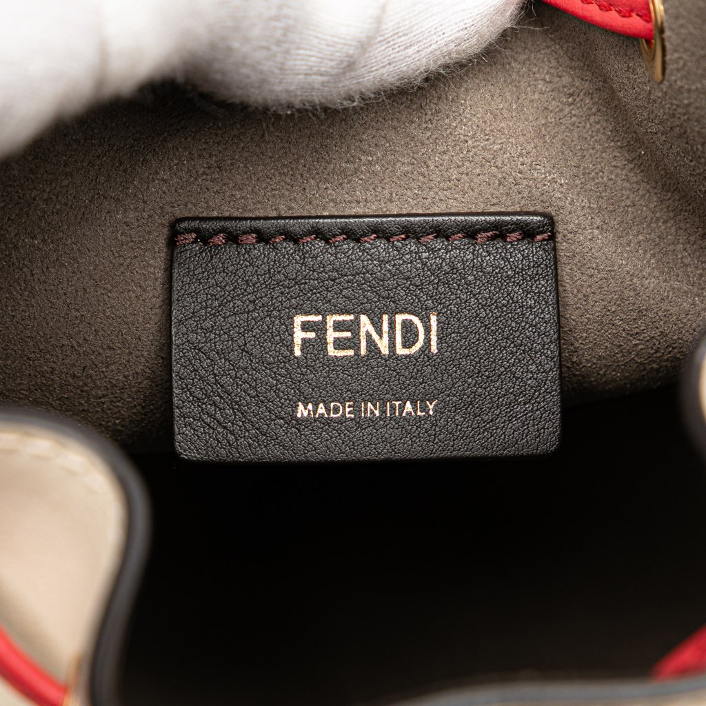 Fendi Mini Leather Whipstitch Mon Tresor Bucket Bag - 5