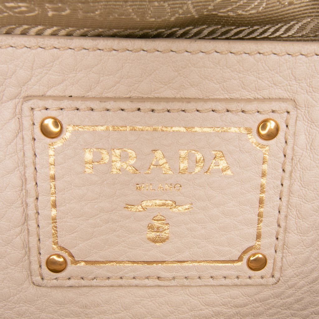 Prada Vitello Daino Side Pocket Convertible Tote - Side view