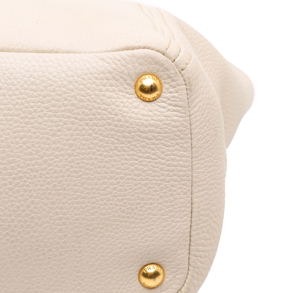 Prada Vitello Daino Side Pocket Convertible Tote - Image 10