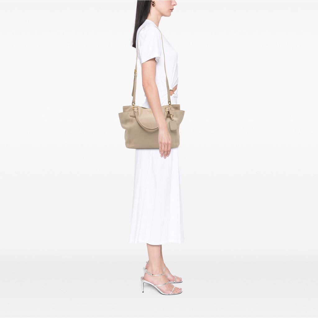 Prada Vitello Daino Side Pocket Convertible Tote - Image 12