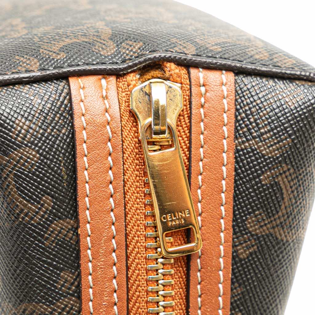 Celine Triomphe Coated Canvas Clutch On Chain - Image 10