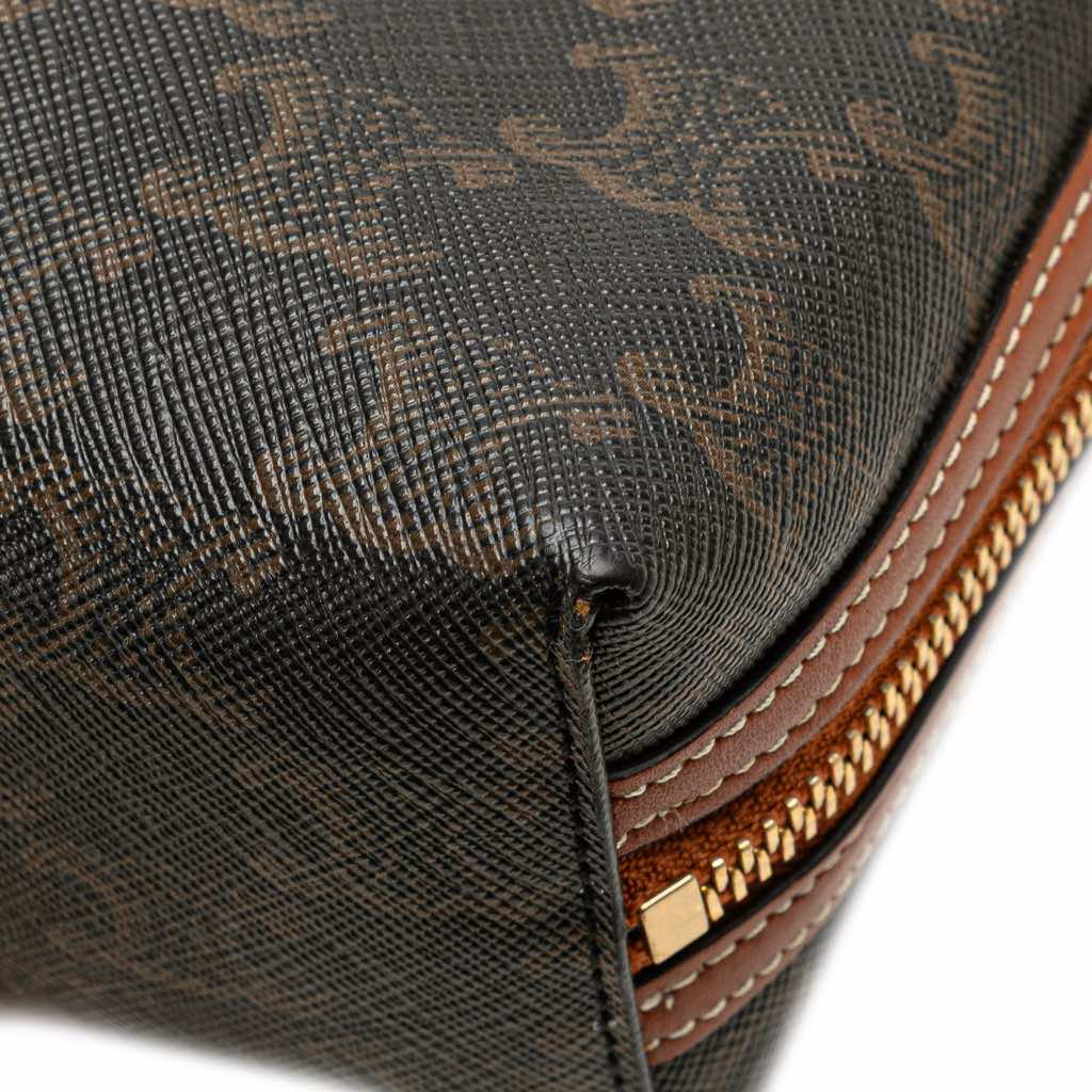 Celine Triomphe Coated Canvas Clutch On Chain - Image 11