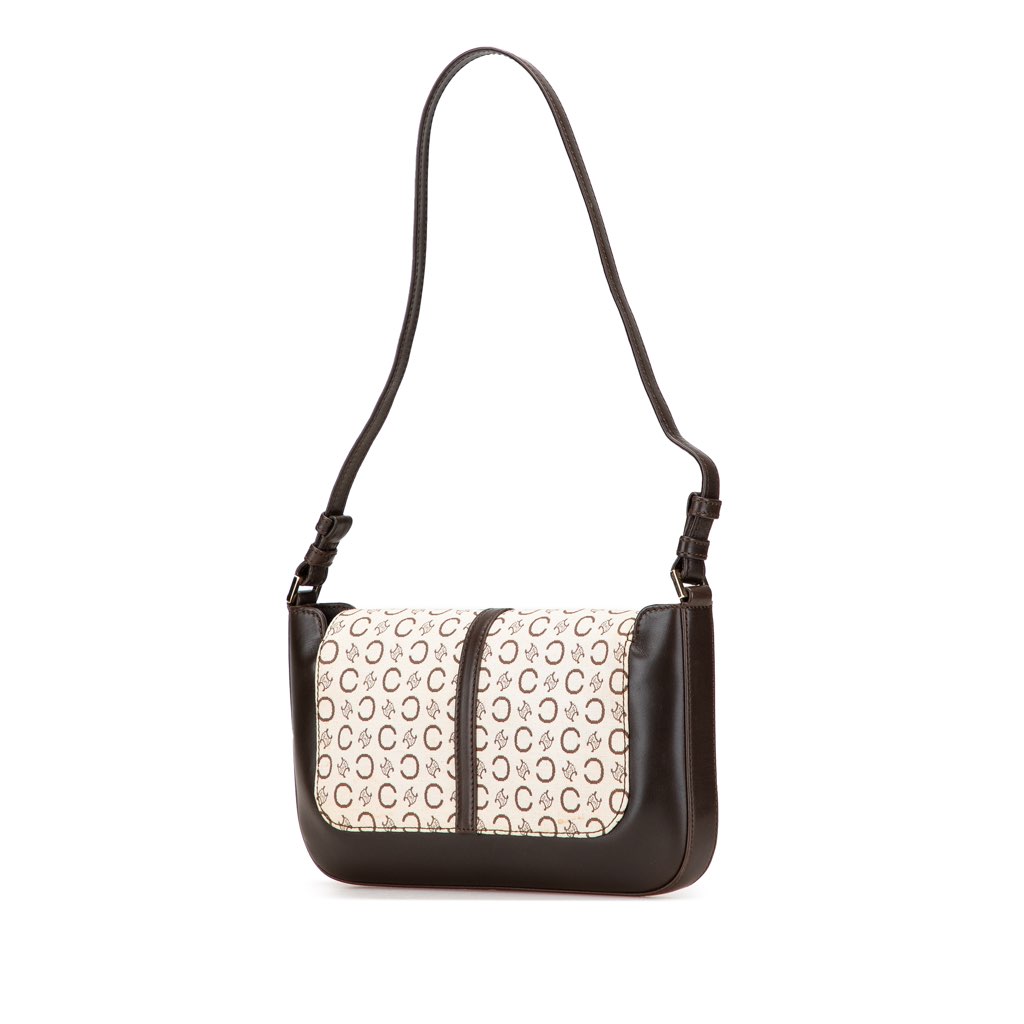 Celine C Macadam Canvas and Leather Shoulder Bag - 2