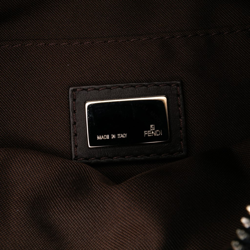 Fendi Zucchino Denim Crossbody - Side view