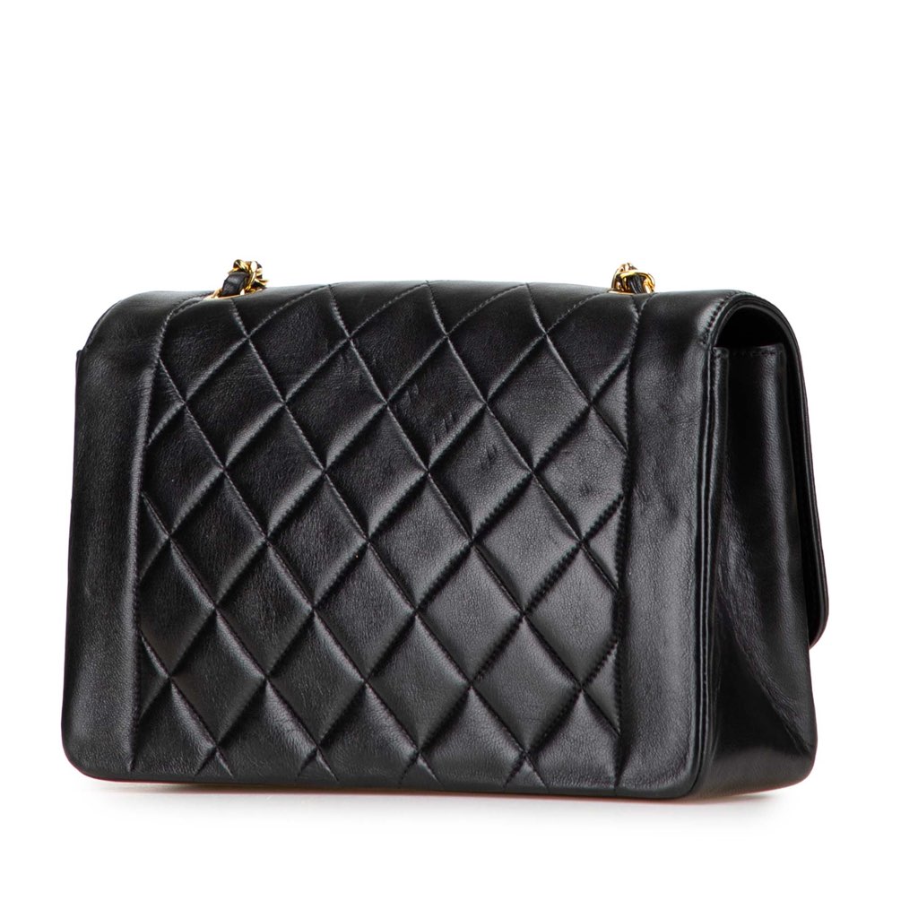 Chanel Medium Lambskin Diana Flap - Back view