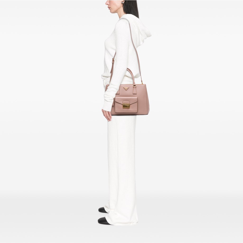 Prada Saffiano Lux Galleria Double Zip Front Pocket Satchel - Image 14