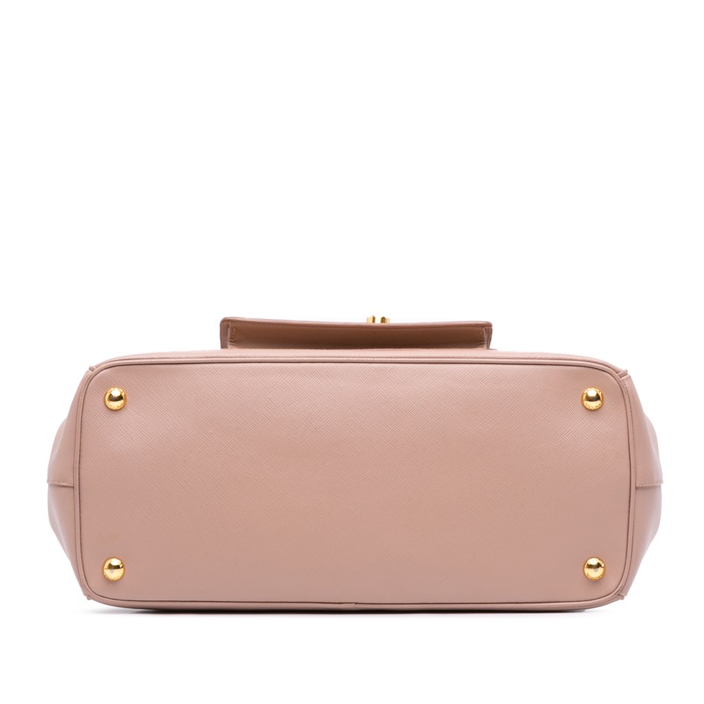 Prada Saffiano Lux Galleria Double Zip Front Pocket Satchel - Image 6